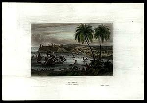 Chagres River Panama Central America c.1850 prospect view hand colored print