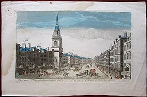 London England St. Mary-le-Bowin Cheapside c.1770 active city street view print