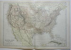 United States Indian Territory Midwest 1882 interesting large map