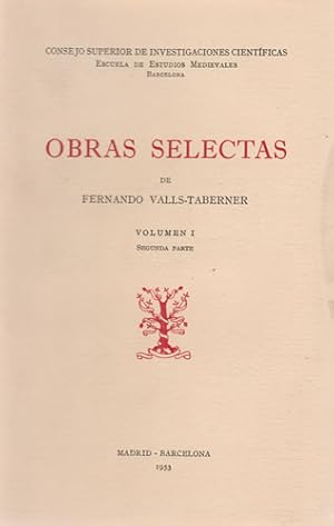 Imagen del vendedor de Obras selectas. Volumen I. Segunda parte a la venta por Librera Cajn Desastre