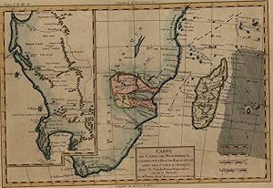 Southeast Africa Madagascar Mozambique c.1780 Monomotapa Table Bay Good Hope map