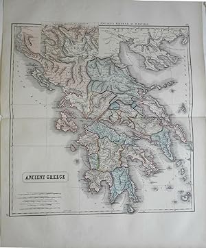 Ancient Greece Greek City States Athens Sparta Argos 1855 Philip Historical map