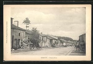 Carte postale Amanty, Grande-Rue, vue de la rue