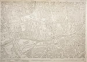 Ordnance Survey Large Scale Map of the Region around Peckham Rye Station: Edition of 1916