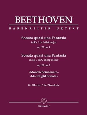 Bild des Verkufers fr Sonata quasi una Fantasia fr Klavier Es-Dur, cis-Moll op. 27, 1+2 \ Mondscheinsonate\ zum Verkauf von moluna