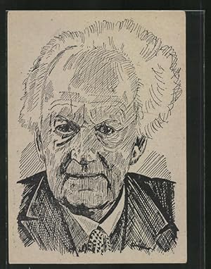 Seller image for Ansichtskarte Gerhart Hauptmann im Anzug for sale by Bartko-Reher