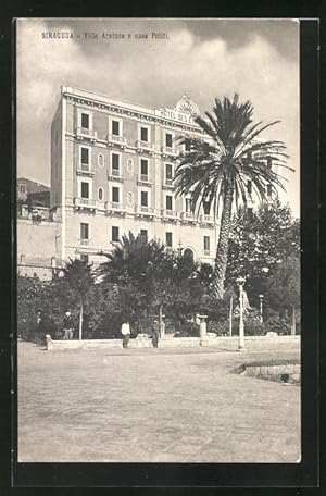 Cartolina Siracusa, Villa Aretusa e casa Politi