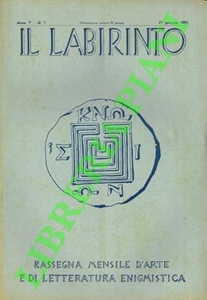 Il labirinto. 1952. Rassegna mensile d'arte e di letteratura enigmistica.