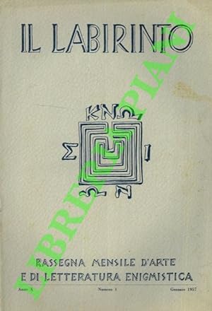Il labirinto. 1957. Rassegna mensile d'arte e di letteratura enigmistica.