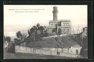 Cartolina Messina, prima del disastro del 28 Decembre 1908, Ossercatorio Astronomico Andria