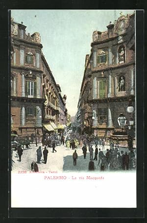 Cartolina Palermo, La via Macqueda