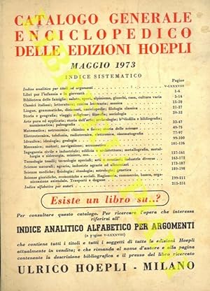 Catalogo generale delle edizioni Hoepli. Agosto 1974.