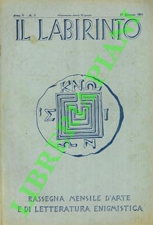 Il labirinto. 1951. Rassegna mensile d'arte e di letteratura enigmistica.
