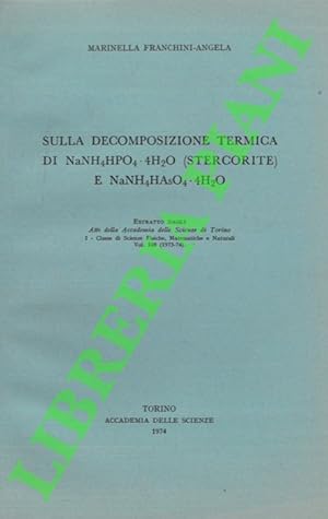 Sulla decomposizione termica di NaNH4HPO4.4H2O (stercorite) e NaNH4HAsO4.4H2O.