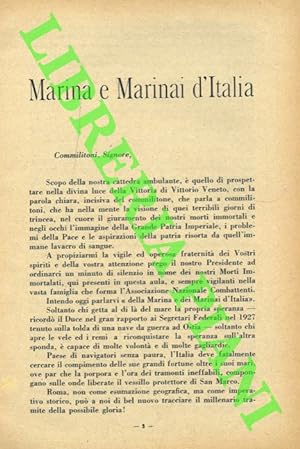 Marina e Marinai d'Italia. Lezione tenuta a Besana Brianza il 20 Gennaio 1930 VIII, illustrata da...