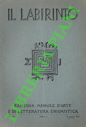 Il labirinto. 1959. Rassegna mensile d'arte e di letteratura enigmistica.