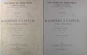 Imagen del vendedor de Cours de Machines  vapeur - 1er partie Gnrateurs de Vapeur - 2m partie Moteurs  vapeur. a la venta por Philippe Lucas Livres Anciens