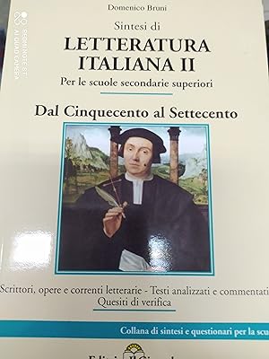 Immagine del venditore per SINTESI DI LETTERATURA ITALIANA 2 DAL 500 AL 700 venduto da Libreria D'Agostino