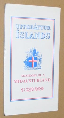 1:250000 Map of Iceland Sheet 8: Central East Iceland (Uppdráttur Íslands Aðalkort Blað 8: Miðaus...