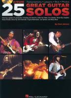 Imagen del vendedor de 25 Great Guitar Solos: Transcriptions * Lessons * BIOS * Photos [With CD] a la venta por moluna