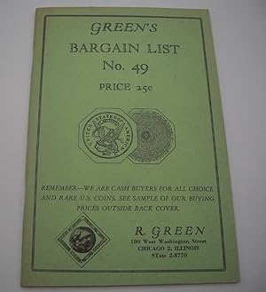 Green's Illustrated Bargain List No. 49: Rare Coins Catalog