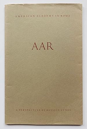 Image du vendeur pour AAR [American Academy in Rome]: A Perspective by Russell Lynes mis en vente par George Ong Books