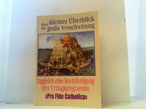 Bild des Verkufers fr Zugleich eine Rechtfertigung des Verlagsprogramms " Pro Fide Catholica ". zum Verkauf von Antiquariat Uwe Berg