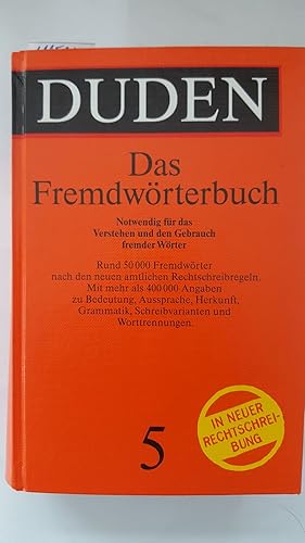 DUDEN - Fremdwörterbuch (Band 5). Der Duden in 12 Bänden.