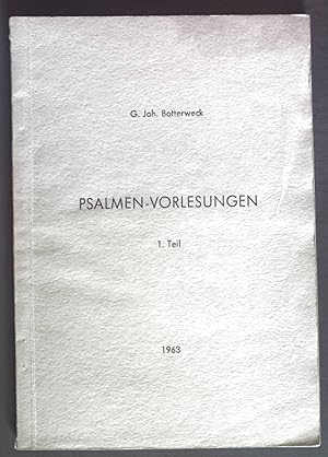 Seller image for Psalmen-Vorlesungen 1. Teil. for sale by books4less (Versandantiquariat Petra Gros GmbH & Co. KG)