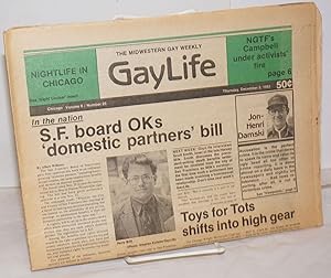 Imagen del vendedor de Chicago GayLife: the international gay newsleader; vol. 8, #25, Thursday, December 2, 1982: SF Board OKs 'Domestic Partners' bill a la venta por Bolerium Books Inc.