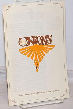Imagen del vendedor de Why unions a la venta por Bolerium Books Inc.