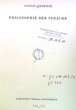 Imagen del vendedor de Philosophie der Sprache. Horizonte, 9 a la venta por books4less (Versandantiquariat Petra Gros GmbH & Co. KG)