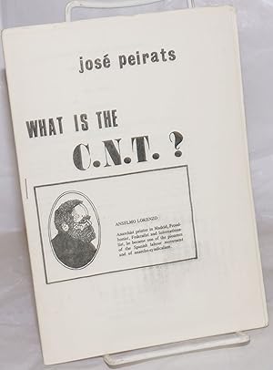 Seller image for What is the C.N.T. for sale by Bolerium Books Inc.