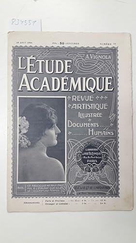 Seller image for L' tude acadmique. Numro 14. 1904 Revue artistique illustre documents humains for sale by Versand-Antiquariat Konrad von Agris e.K.
