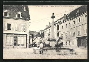 Carte postale Baume-les-Dames, L`Hotel de Ville et place du Capitole