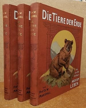 Bild des Verkufers fr Die Tiere der Erde. Eine volkstmliche bersicht ber die Naturgeschichte der Tiere. 1. - 3. Band. zum Verkauf von Antiquariat Unterberger