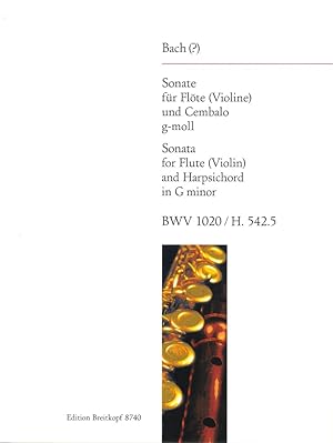 Immagine del venditore per Sonate fr Violine (Floete) und Cembalo g-Moll BWV 1020 (Echtheit angezweifelt) venduto da moluna