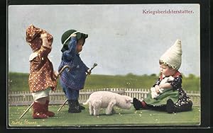 Ansichtskarte Käthe Kruse-Puppe, Kriegsberichterstatter
