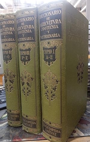 Imagen del vendedor de Diccionario de agricultura, zootecnia y veterinaria. 3 vols. a la venta por Librera Reciclaje