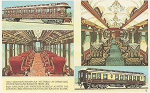 Midland Railway Victoria Train Drawing Room Car Transport Postcard