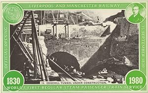 Edgehill Tunnel Construction Liverpool & Manchester Railway Postcard