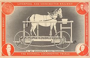 Mr Brandreths Rocking Horse Treadmill Manchester Railway Postcard