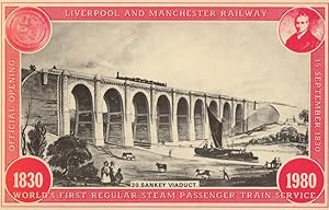 Sankey River Viaduct Liverpool & Manchester Railway Postcard