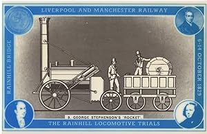George Stephensons Rocket Train Liverpool & Manchester Postcard