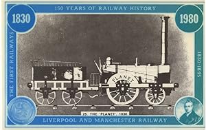 The Planet 1830 Liverpool & Manchester Railway Train Postcard