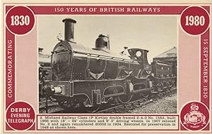 Midland Railway Class 1P Kirtley Train Derby Telegraph Postcard