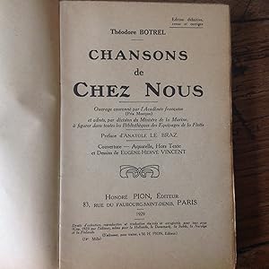 Chansons de chez nous . Edition définitive revue et corrigée