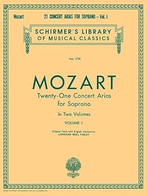 Seller image for 21 Concert Arias for Soprano - Volume I: Schirmer Library of Classics Volume 1751 Voice and Piano for sale by moluna