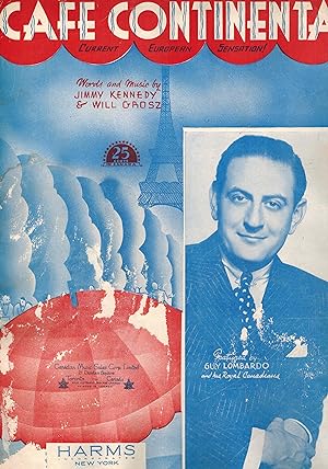Cafe Continental - Vintage Sheet Music Guy Lombardo Cover