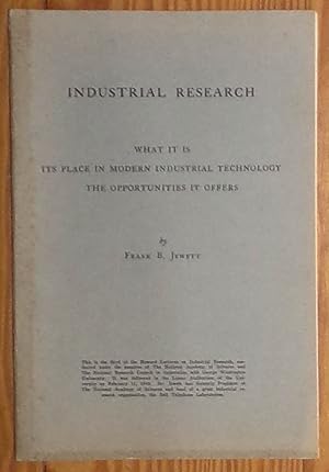 Seller image for Industrial Research - What It Is - Its Place in Modern Industrial Technology - The Opportunities It Offers for sale by RG Vintage Books